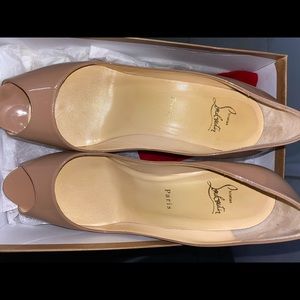 Christian Louboutin Nude No Matter 85 Patent Pump